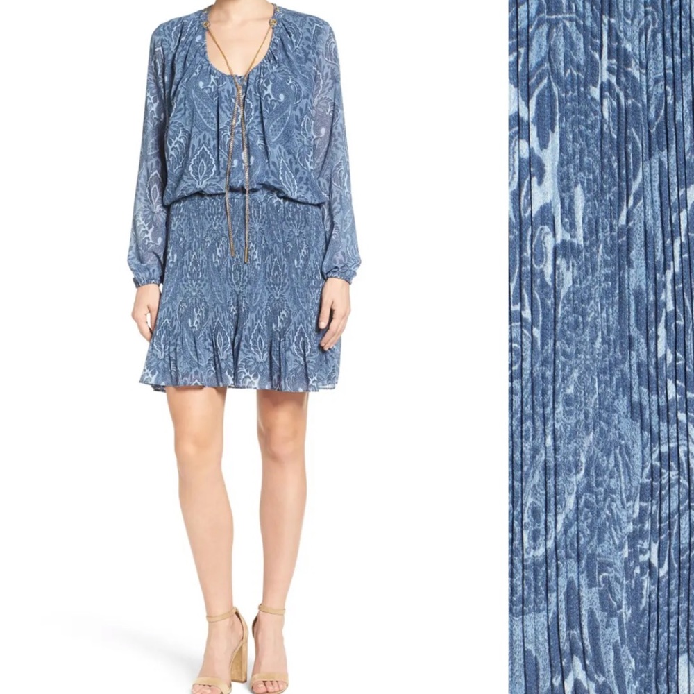 Michael Kors Devonshire Printed Plisse Dress